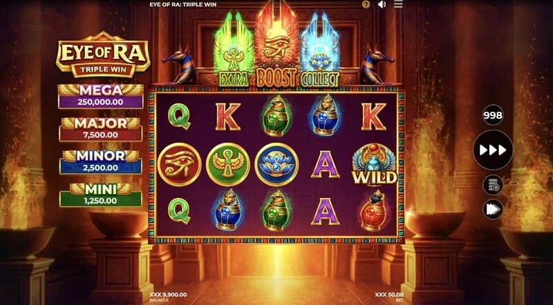 Eye of Ra Triple Win – Wild symbol padol na valce